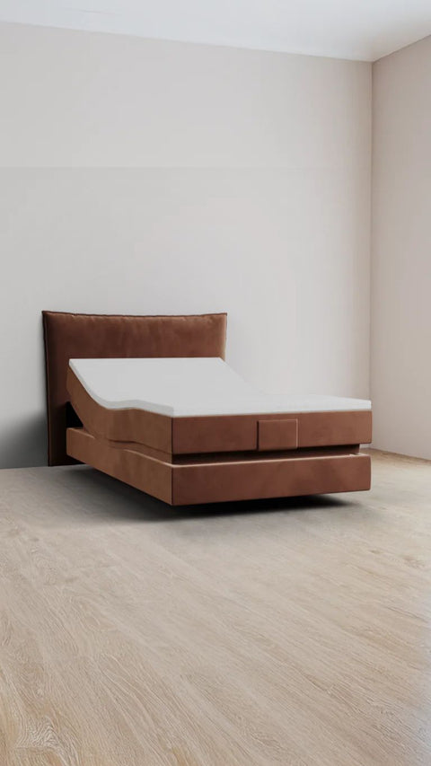 Blush single boxspring bed 90x210 cm