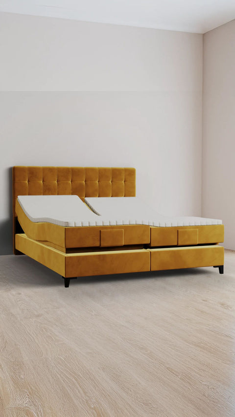 Gul familie boxmadras 280x200 cm
