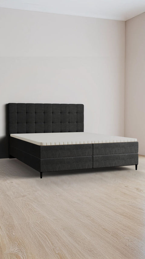 Antracit familie boxmadrasseng 280x220 cm