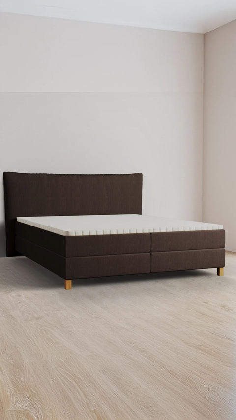 Brun familie boxmadrasseng 280x220 cm