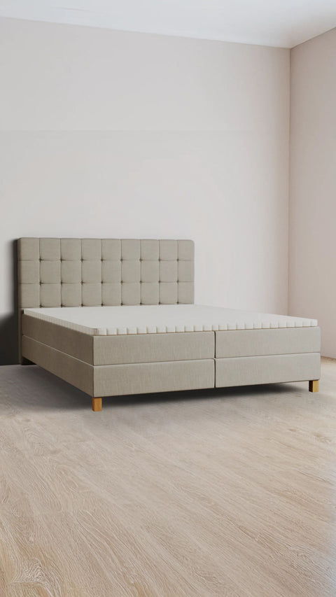 Familieseng i taupe, 240x220 cm